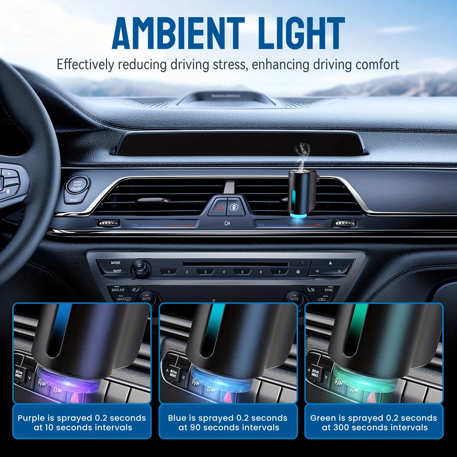 Car Air Purifiers Purifier Humidifier Freshener Essential Diffuser Fragrance Aroma AI Aromatherapy Perfume Oil Ionizer Generator